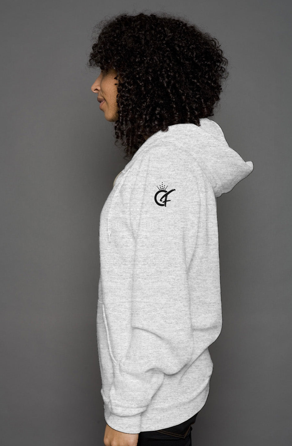 Crowned Fit Unisex Zip Hoodie